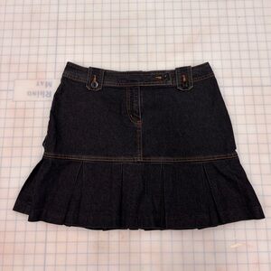 Dark denim mini skirt